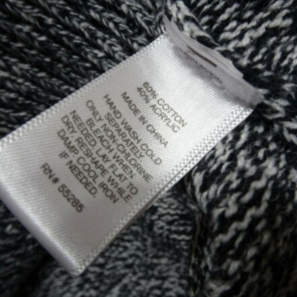 Express Size S Black White Distress Sweater Top - Picture 7 of 8